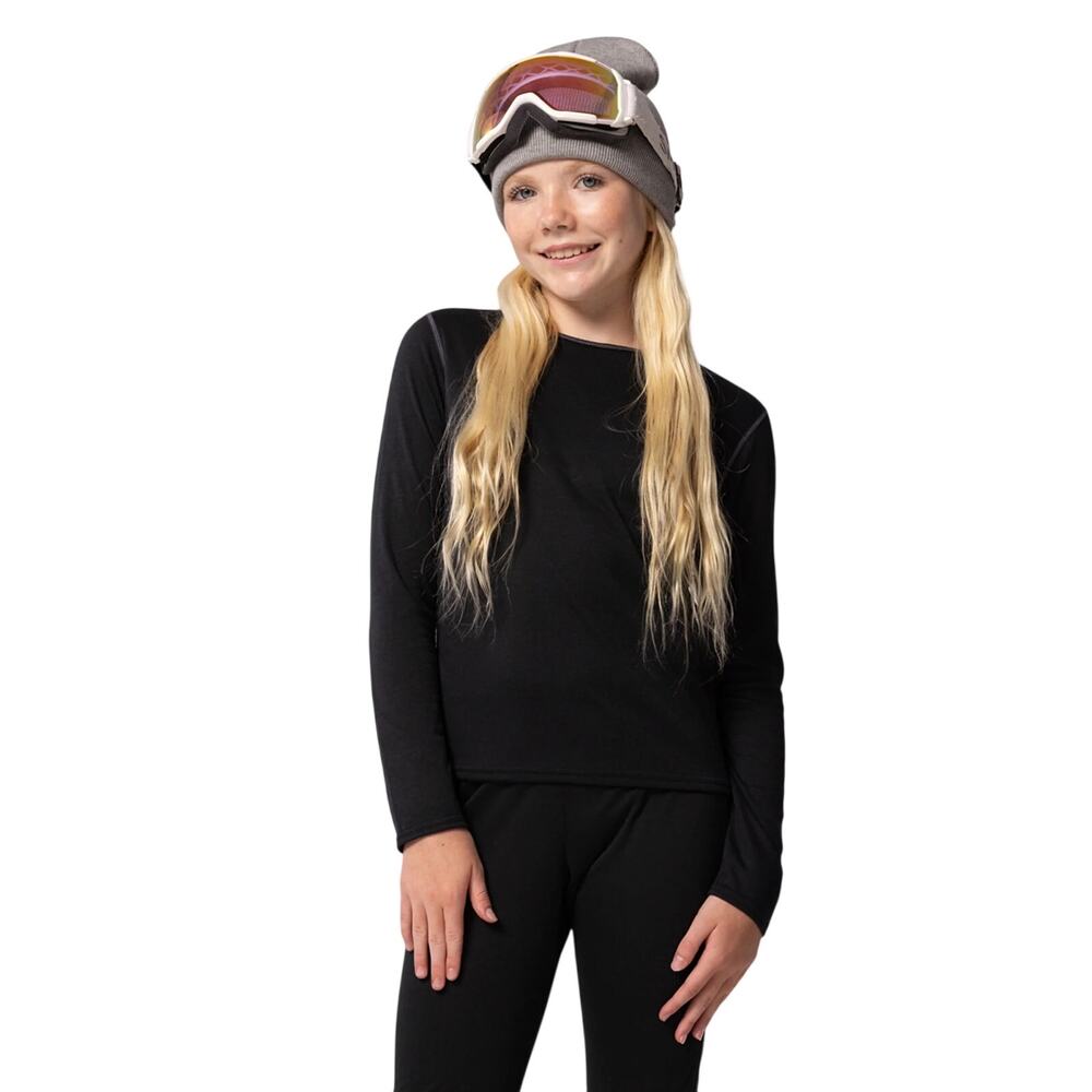 Hot Chillys Youth Large Pepper Bi-Ply Crewneck Performance Base Layer Top S5-13